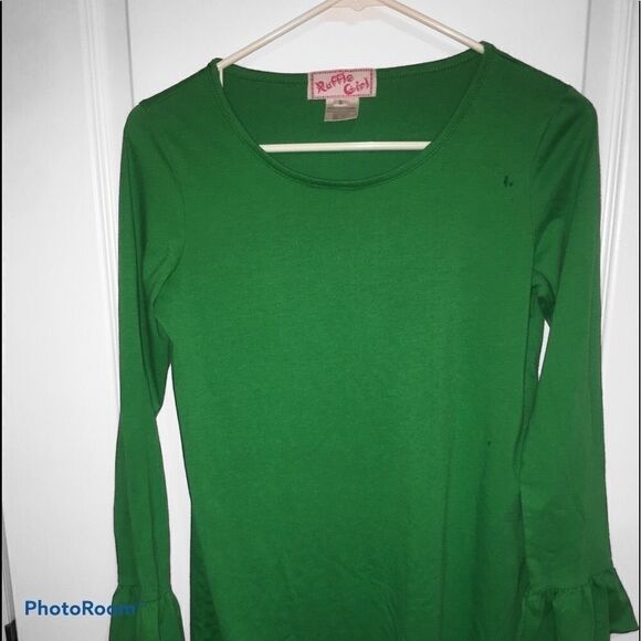 Ruffle girl outfit size 14 pants and top green - Picture 10 of 12